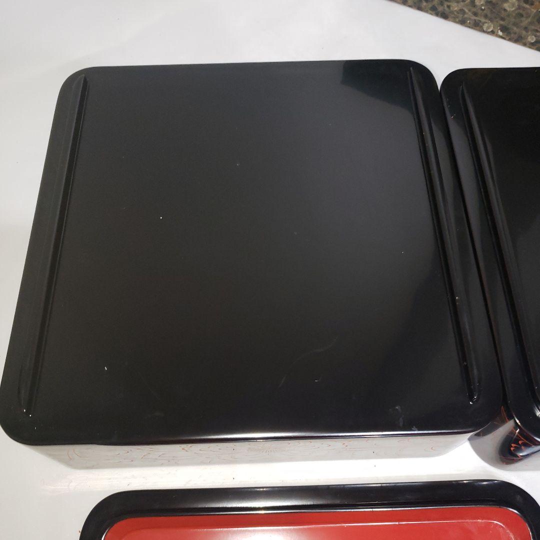 輪島漆器　漆器 花模様 二段重箱