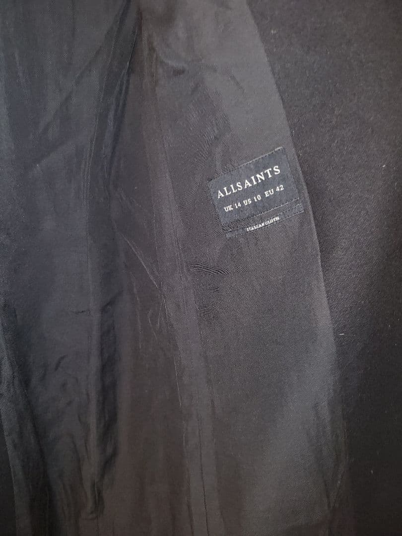 ALLSAINTS ブラック チェスターコート UK 14(女性用)