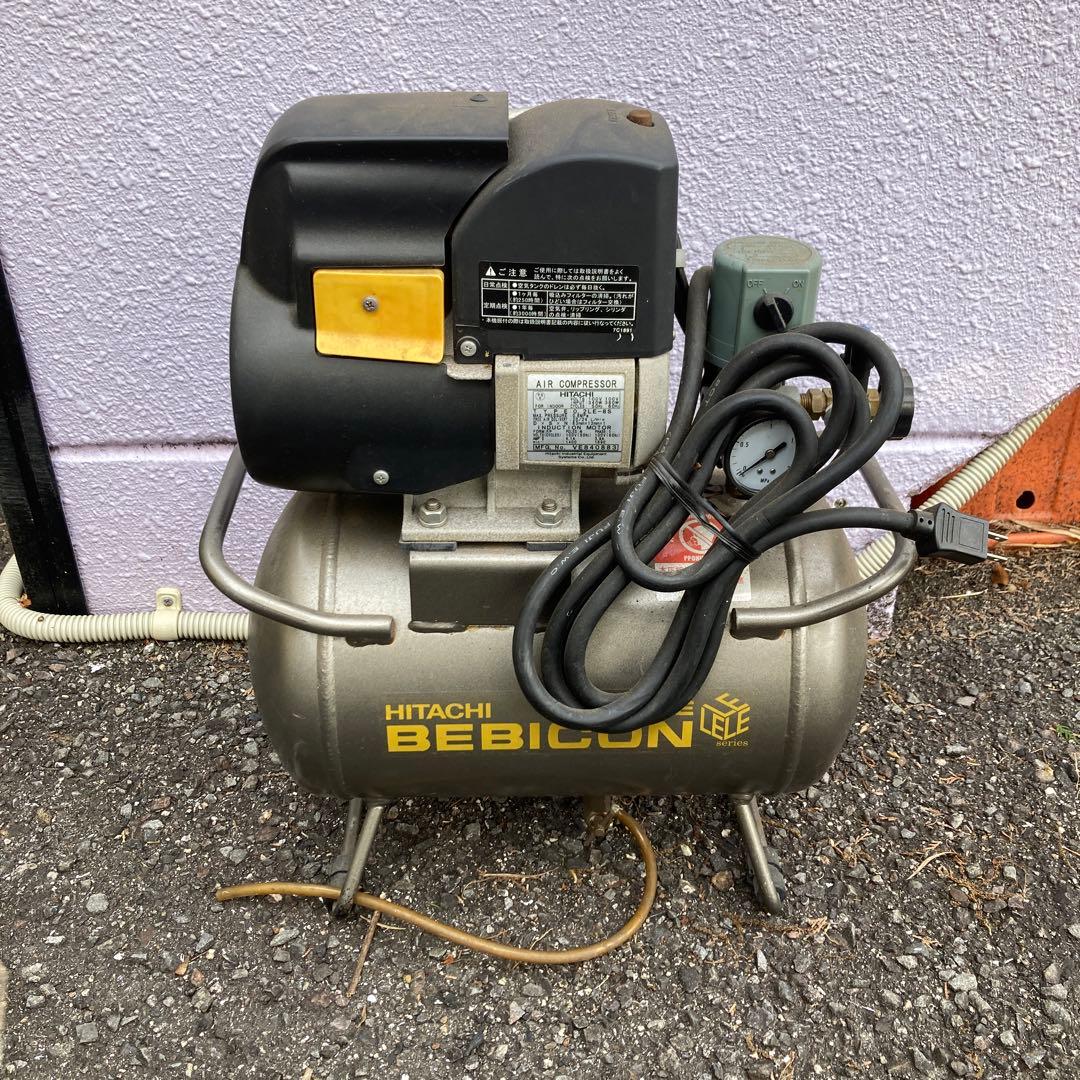 日立 ベビコンHITACHI 100v 0.2LE-8S エアコンプレッサー
