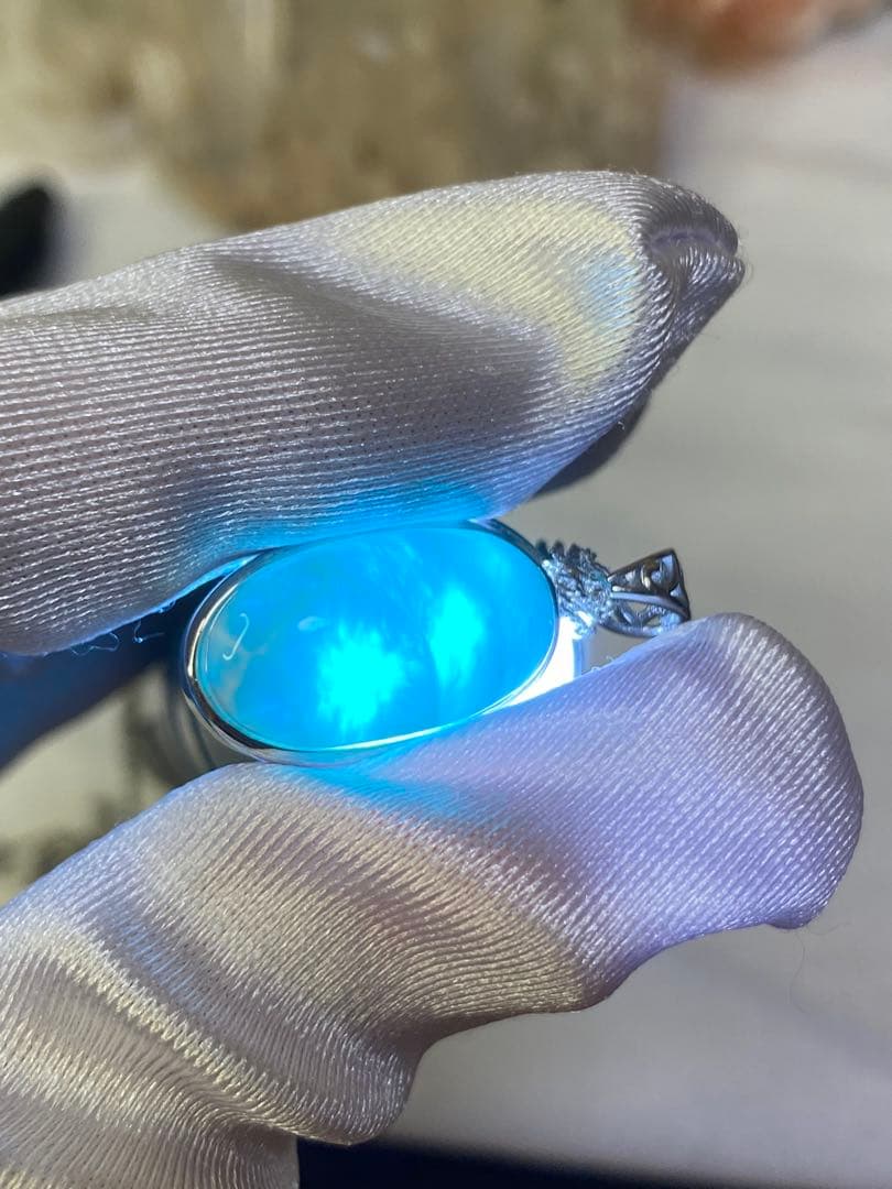 ラリマー　高品質　s925シルバー ペンダントトップ　ドミニカ共和国産