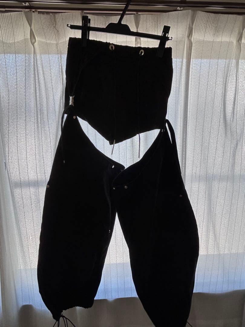 theredthread S cover cargo pants 黒