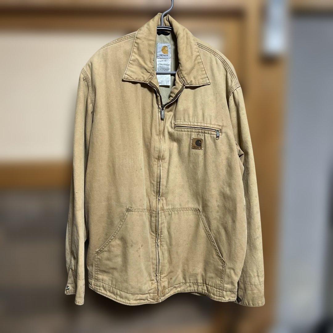 ヴィンテージ カーハートCarhartt ベージュ デトロイトジャケット　m M