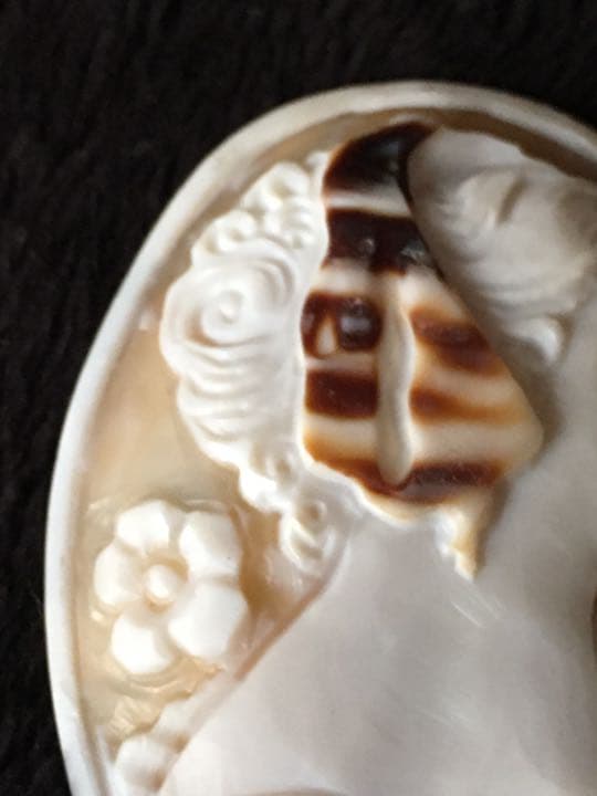 シェル三層カメオSOL チロ・ソルヴィーノ作ルース