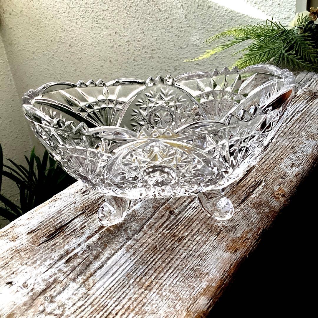 Anna Hutte/アンナヒュッテ　クリスタルコンポート　ヴィンテージ