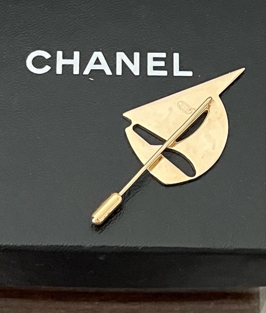 シャネル CHANEL ブローチ ピン ヨット ココマーク ゴールド