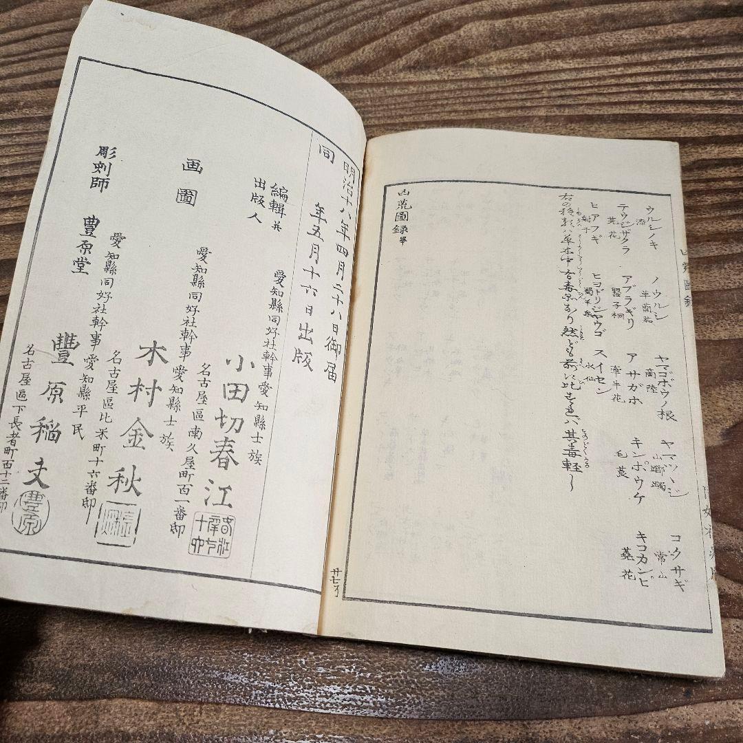 to9524 古い和本 凶荒図録 大飢饉 記録 史料 木版画 動物 人物 古書