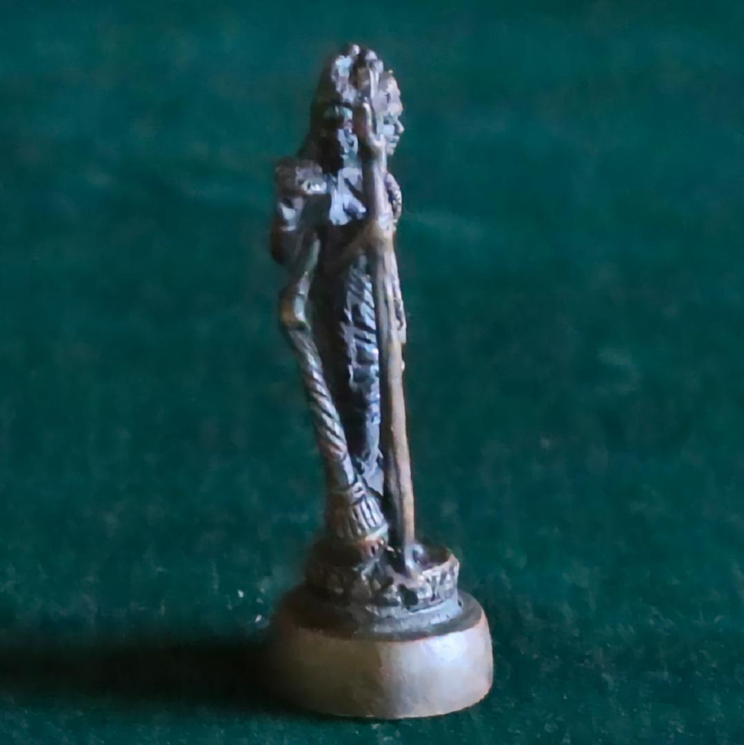 ダッタトレーヤ（ヴィシュヌ・シヴァ・ブラフマー）像　金属製　4cm