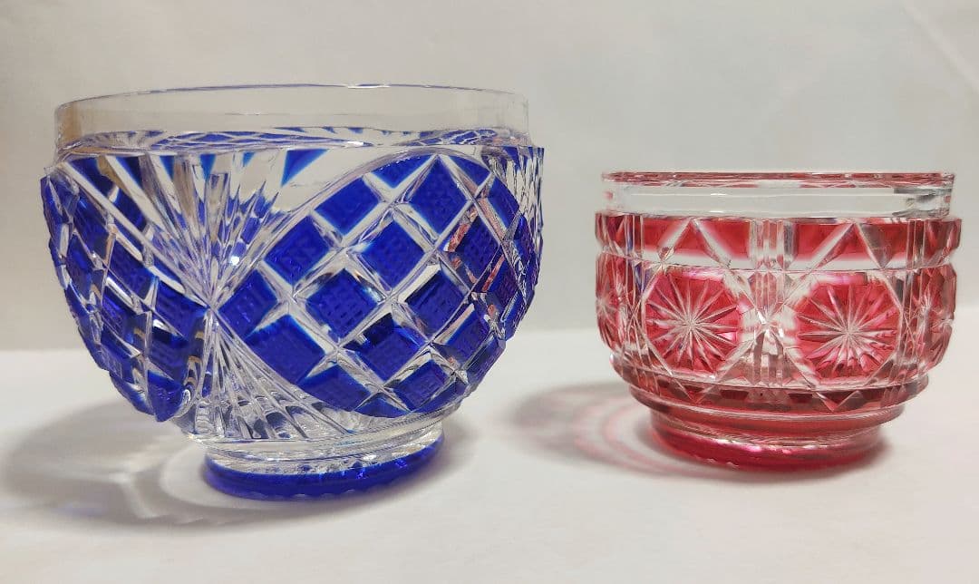 美品☆薩摩切子 小付鉢 （切子 江戸切子 薩摩切子）