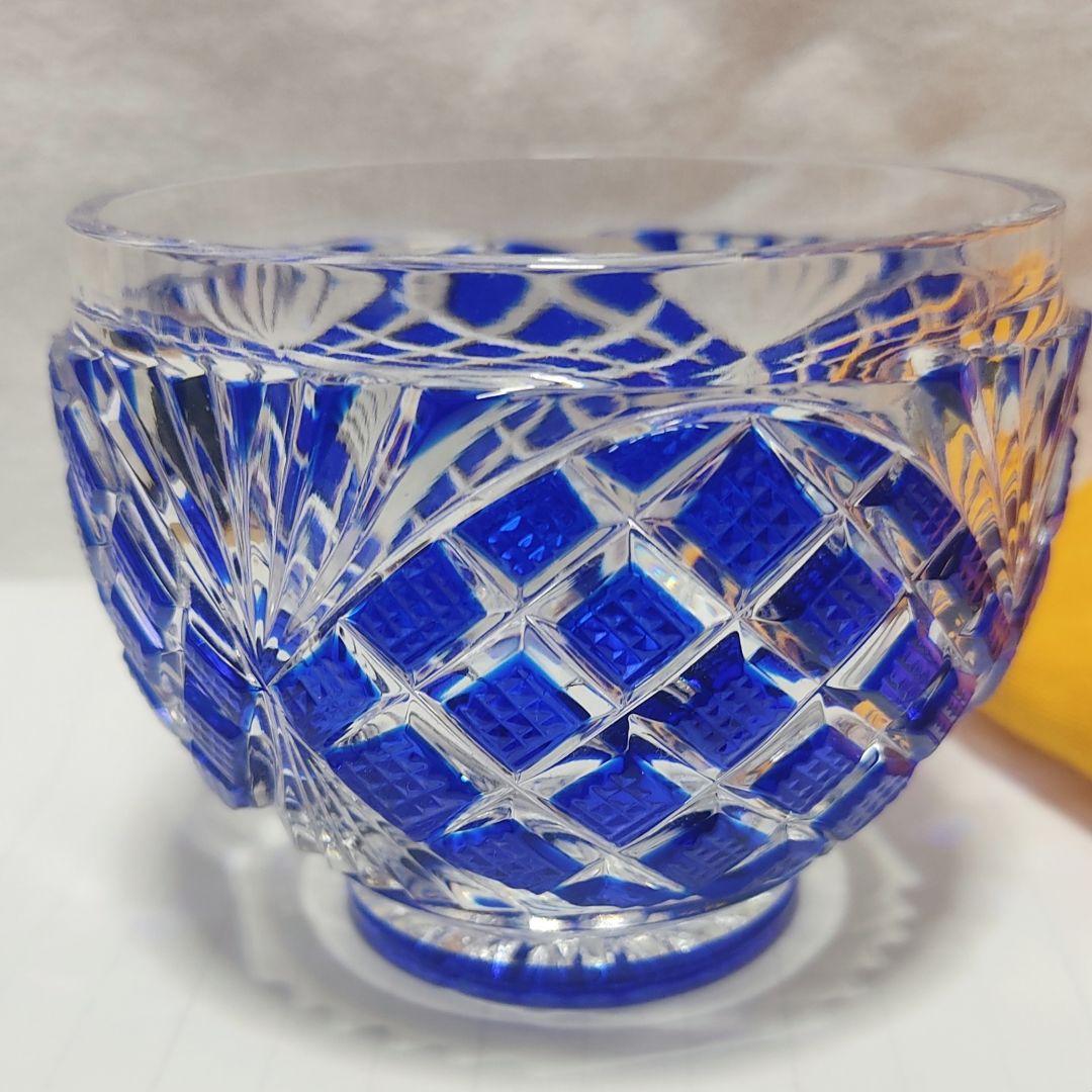 美品☆薩摩切子 小付鉢 （切子 江戸切子 薩摩切子）