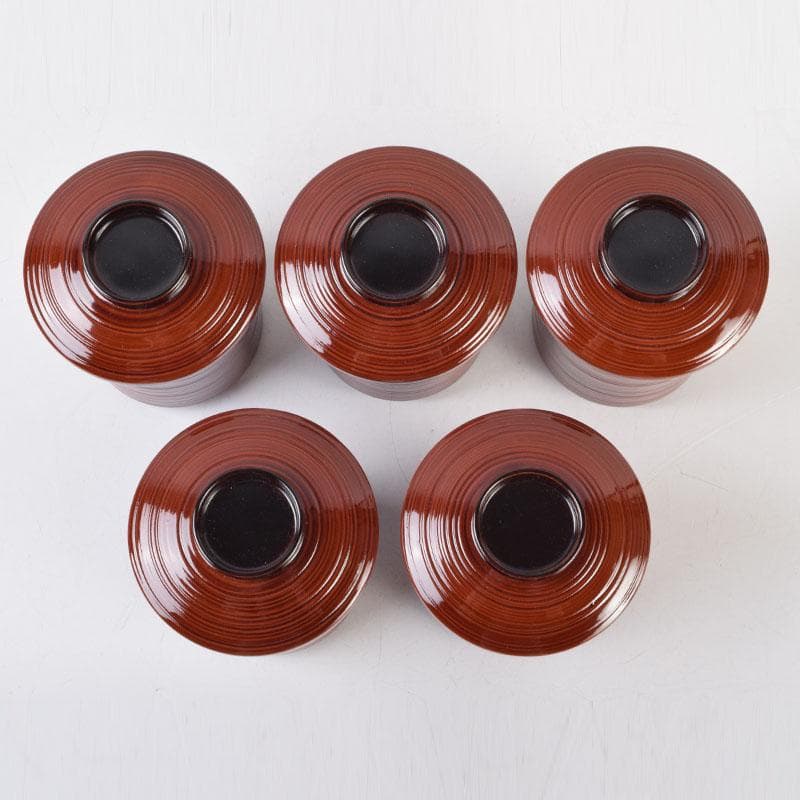 ジャンジャンブル 　慶峯造　南天蒔絵　御箸洗　五客　共箱　C　8791