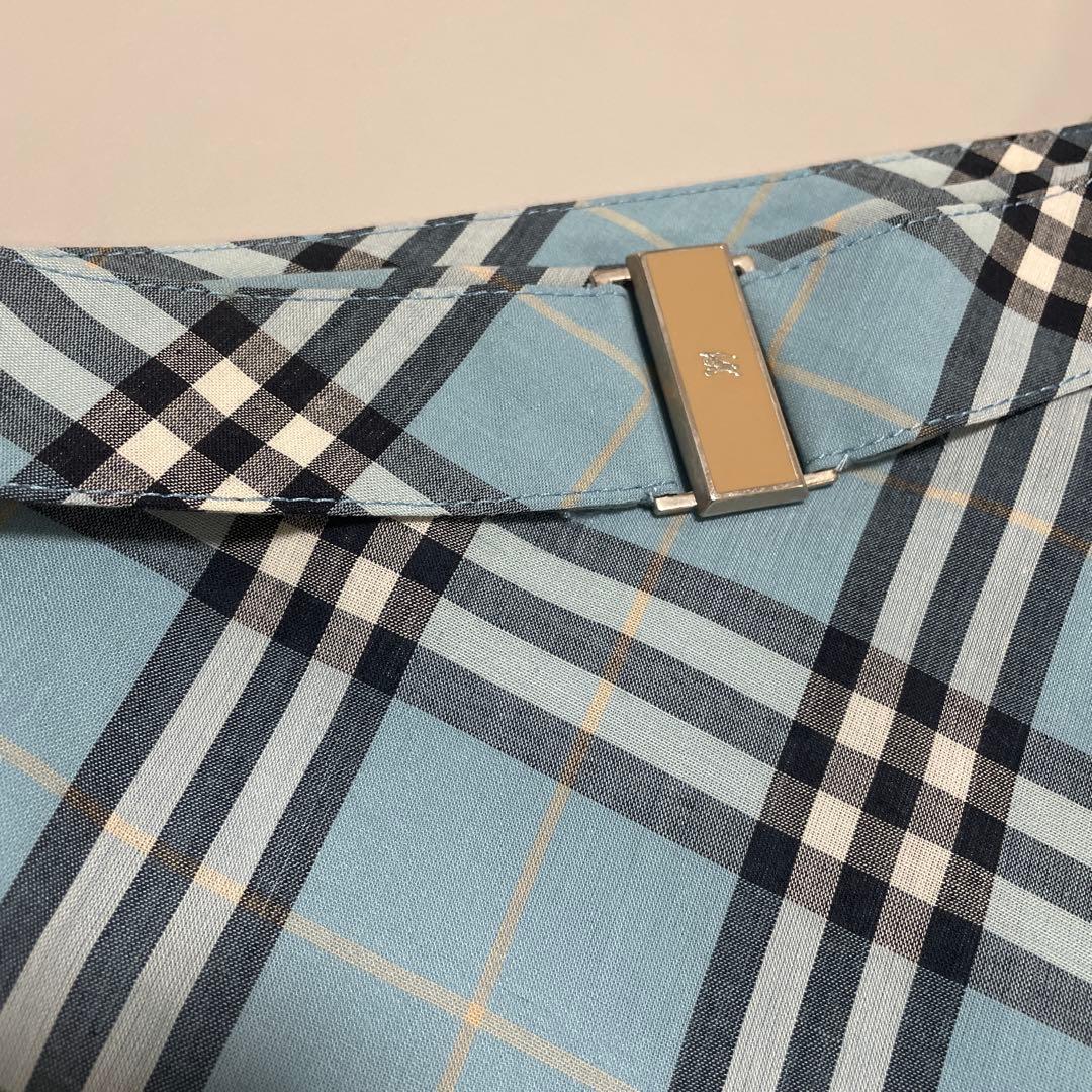 美品✨BURBERRY BLUE LABEL チェックスカート　ロゴ入りベルト