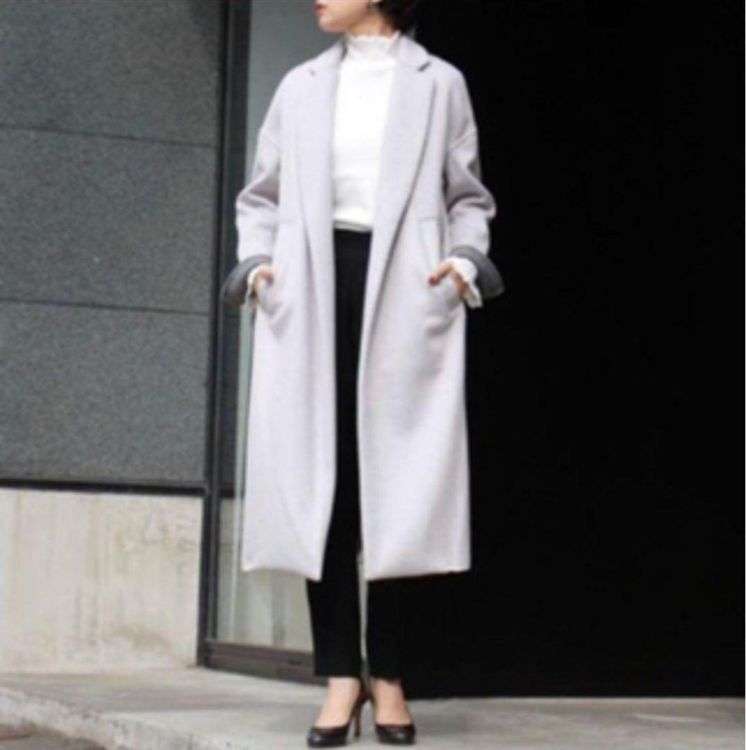 Dia grande様✨エンフォルド チェスターコート バイカラー ライトグレー