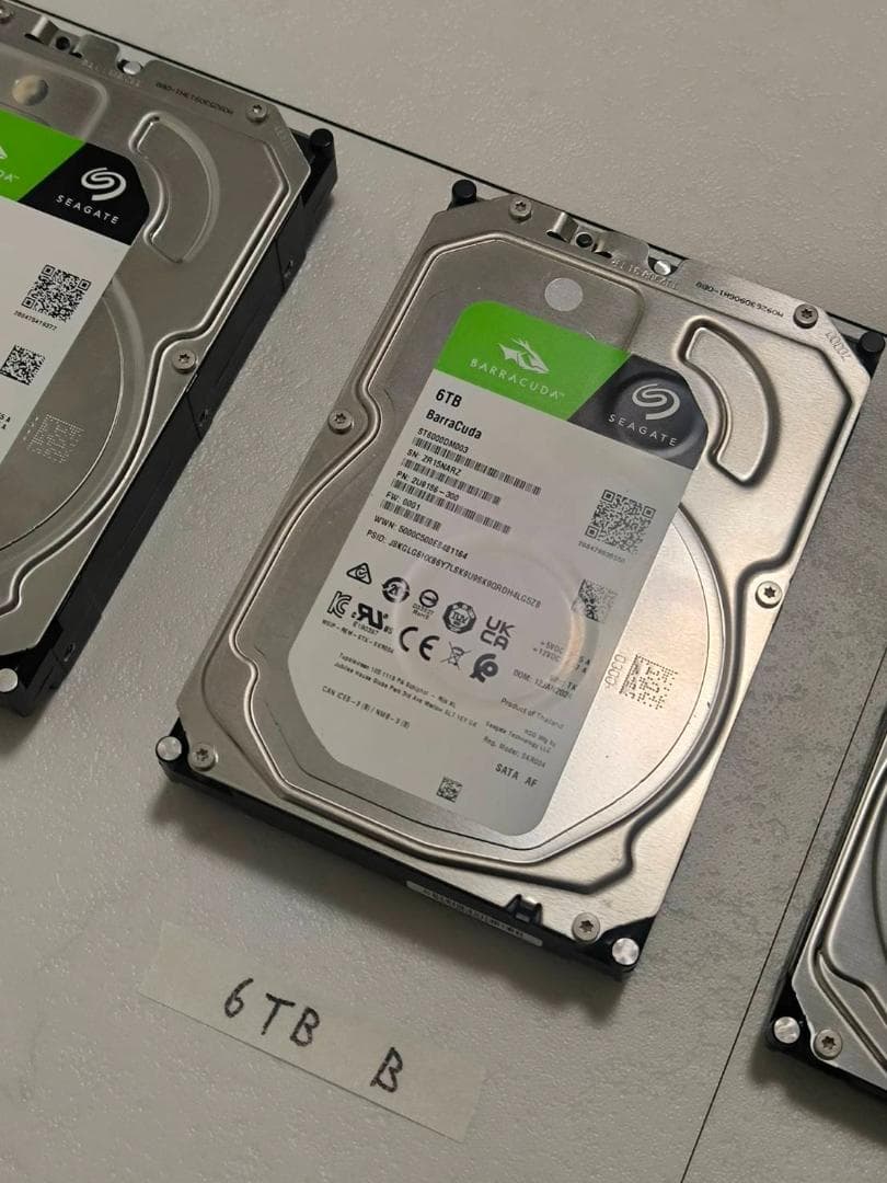 [合計16TB] HDD まとめ売り Seagate 4TB + 6TB×2