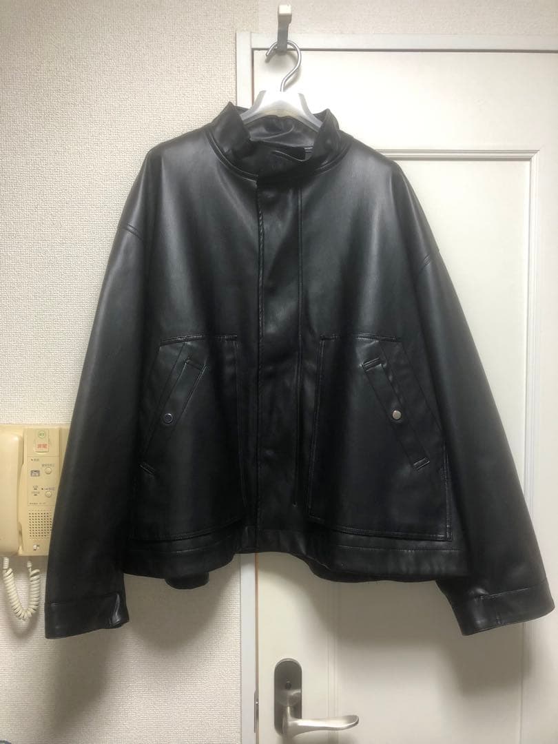 tp メゾンスペシャル オーバー ショート モッズ ブルゾン レザー