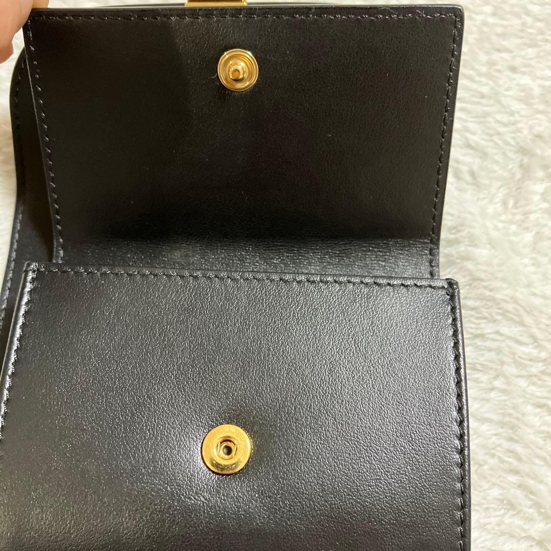 CELINE トリオンフ　三つ折り財布　ブラック