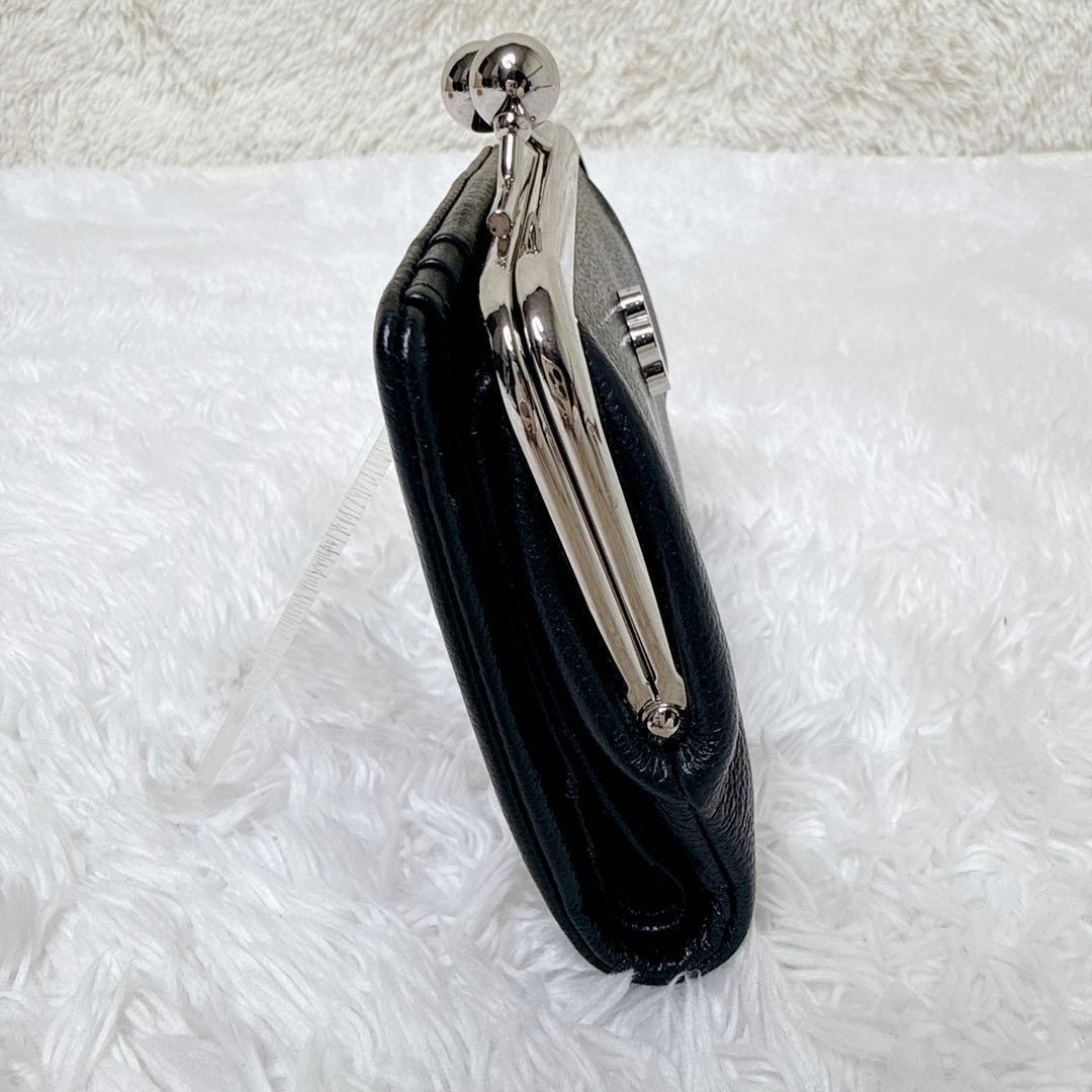 MARY QUANT フレンチシームガマロ ウォレット ブラック 財布 がま口