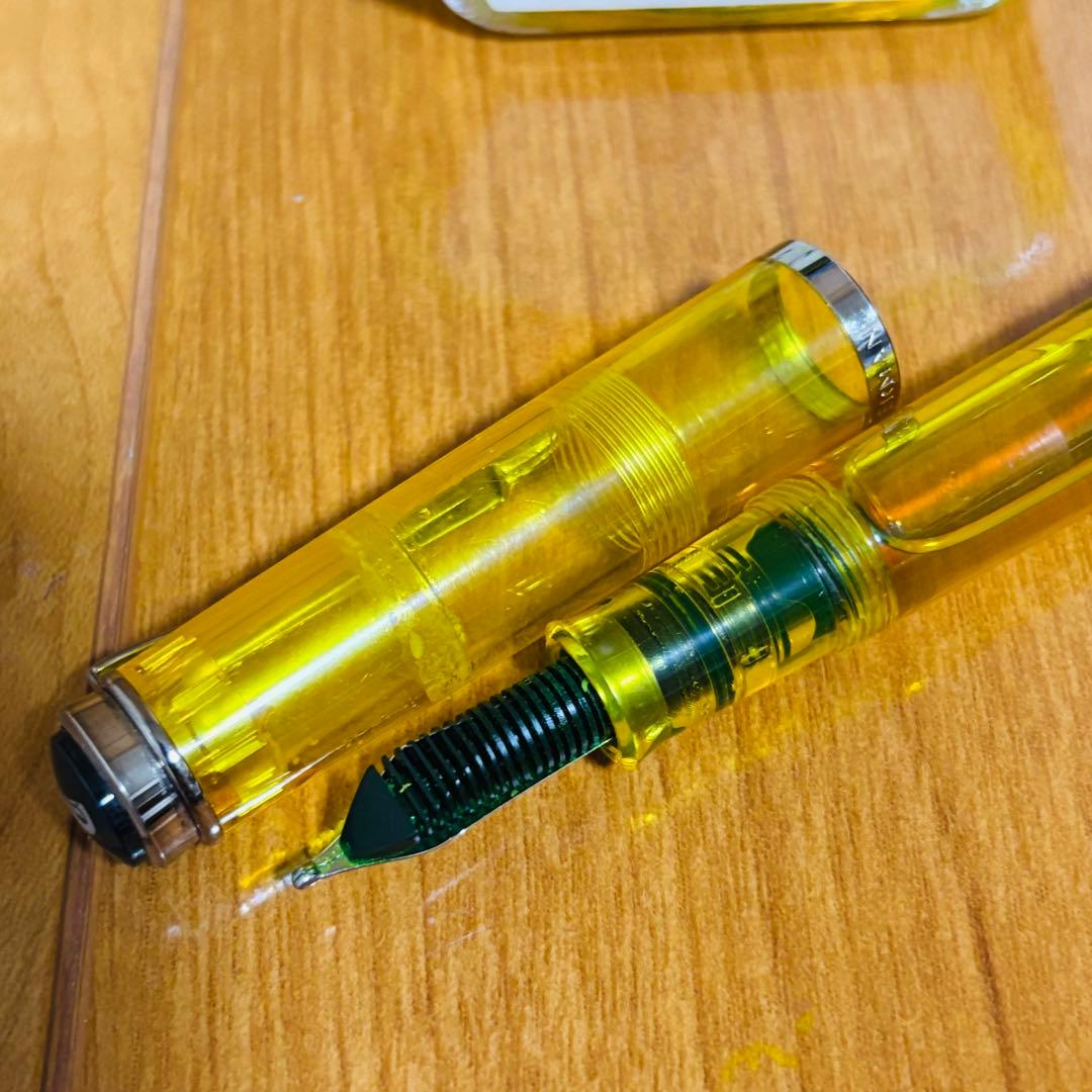 ペリカン 万年筆 M205 DUO イエローデモンストレーター インク付