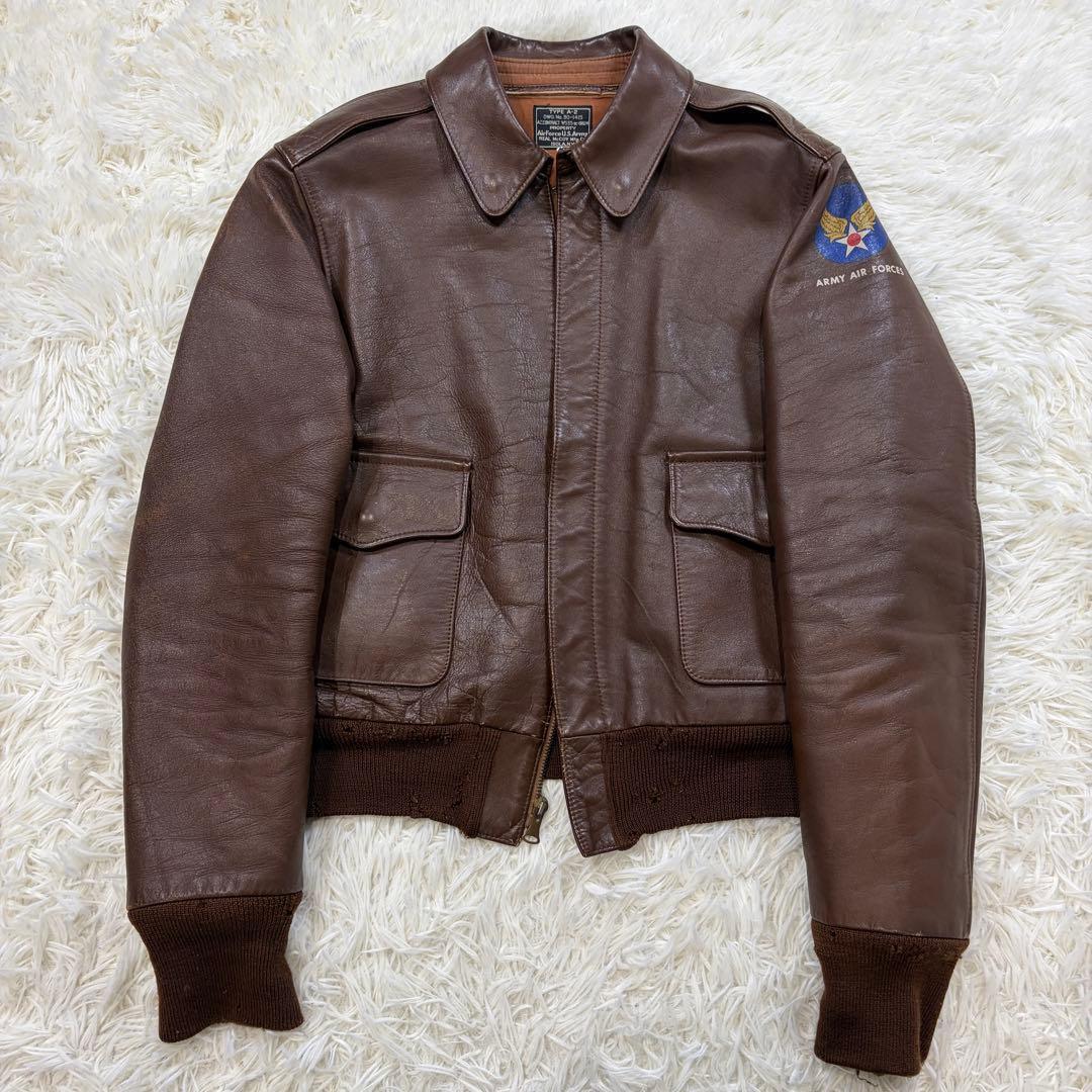ザリアルマッコイズ ホースハイド A-2 レザージャケット 旧マッコイ36 茶色