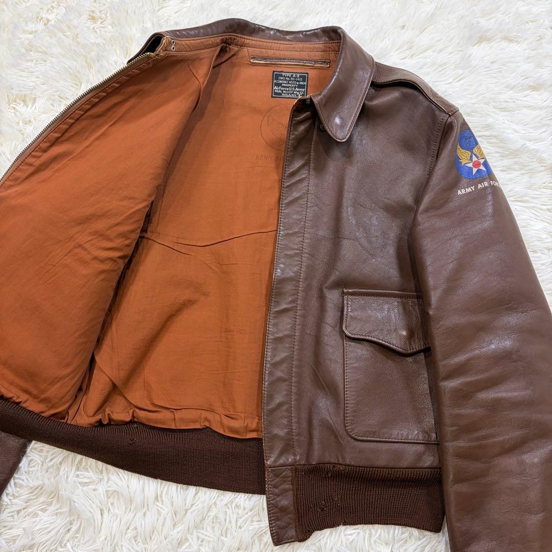 ザリアルマッコイズ ホースハイド A-2 レザージャケット 旧マッコイ36 茶色