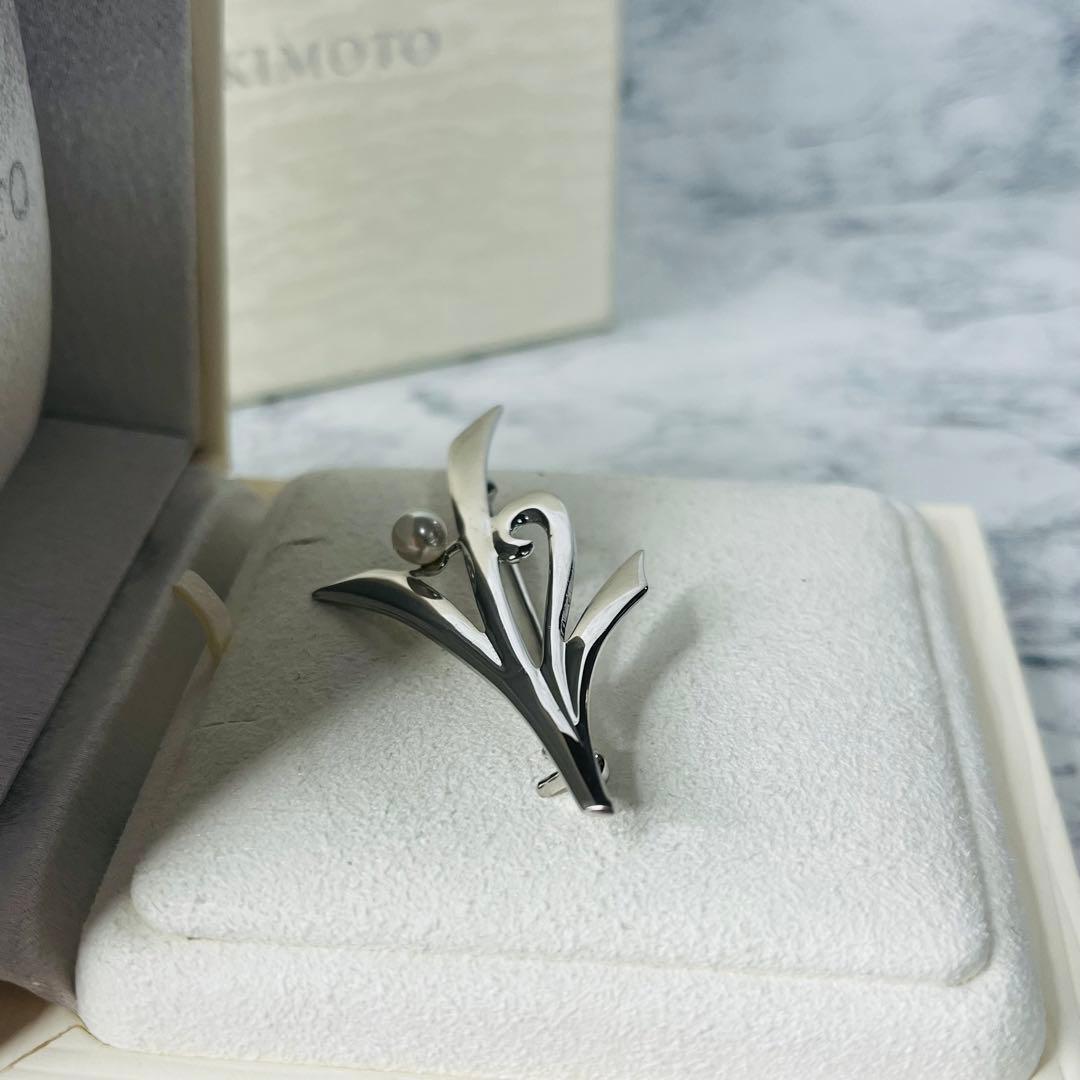 【未使用級】 MIKIMOTOパール ブローチ アコヤ真珠 皇室御用達ブランド