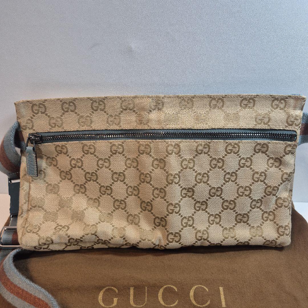 希少　GUCCI GG柄　ウエストバッグ　ボディバッグ　GGキャンバス　シェリー