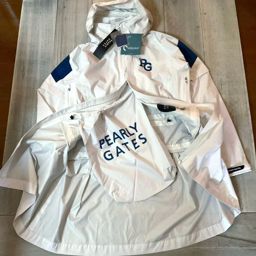 新品PEARLY GATES レインウェア ワンピースホワイト1