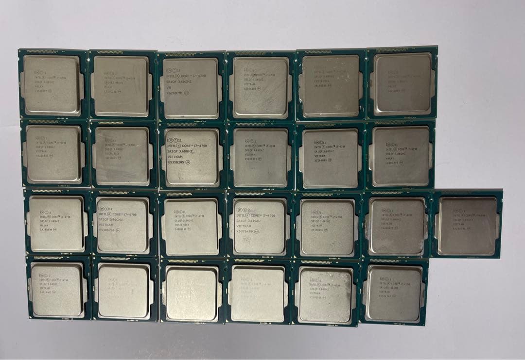 中古CPU Intel Core i7-4790 3.60Ghz 25個セット