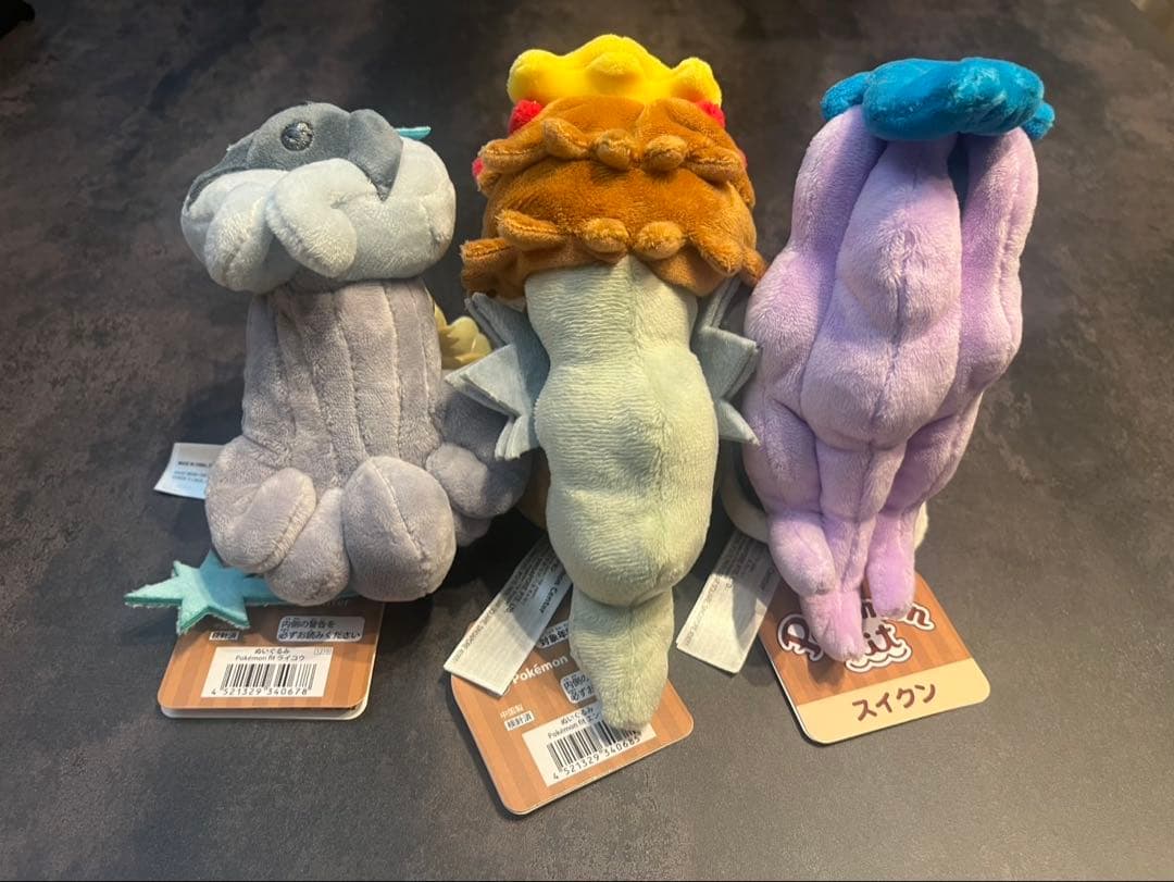 フリーザー、ファイヤー、サンダー、エンテイ、スイクン、ライコウ、ぬいぐるみセット