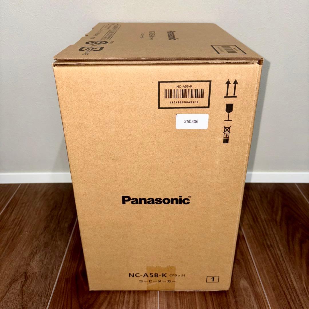 【新品】Panasonic 全自動コーヒーメーカー NC-A58-K ブラック
