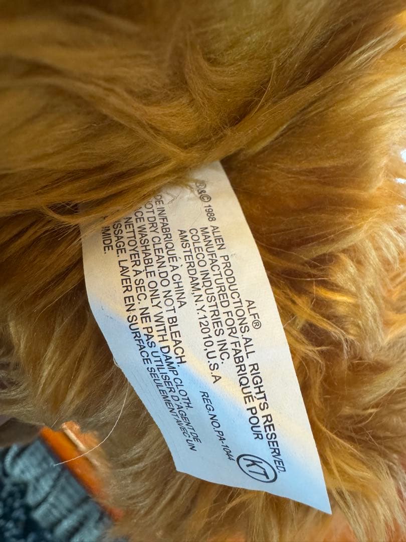 ヴィンテージ　ALF アルフ　プラッシュ　ぬいぐるみ　1988年　人形