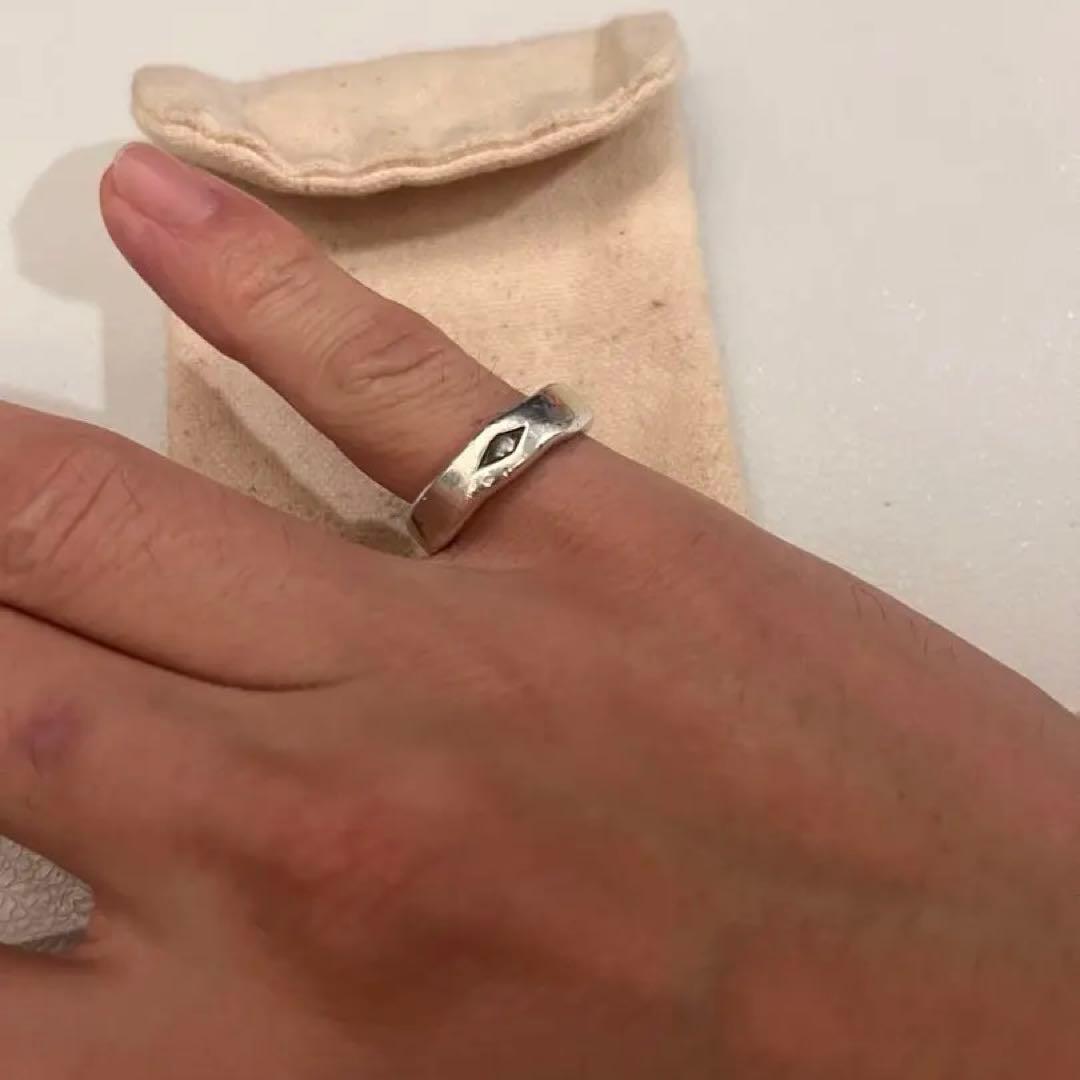 市松 シルバーリング10号