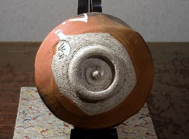 楽焼　小川長楽 作　黙雷老師直筆　西江水　在銘印　茶碗　無傷　保証　箱合。