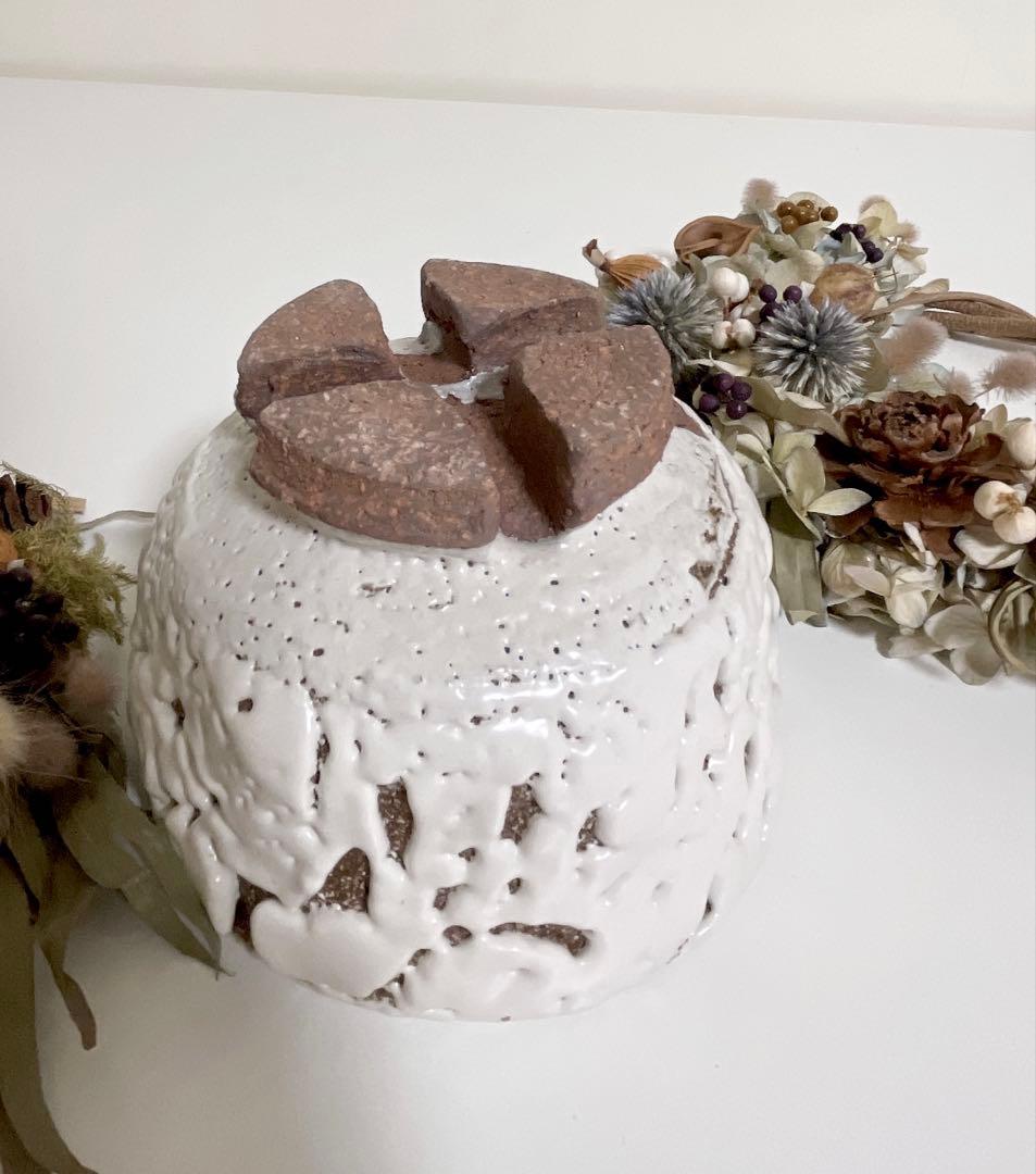 萩焼　山根清玩　鬼萩　足割り高台　新品　光彩庵　抹茶碗　陶器