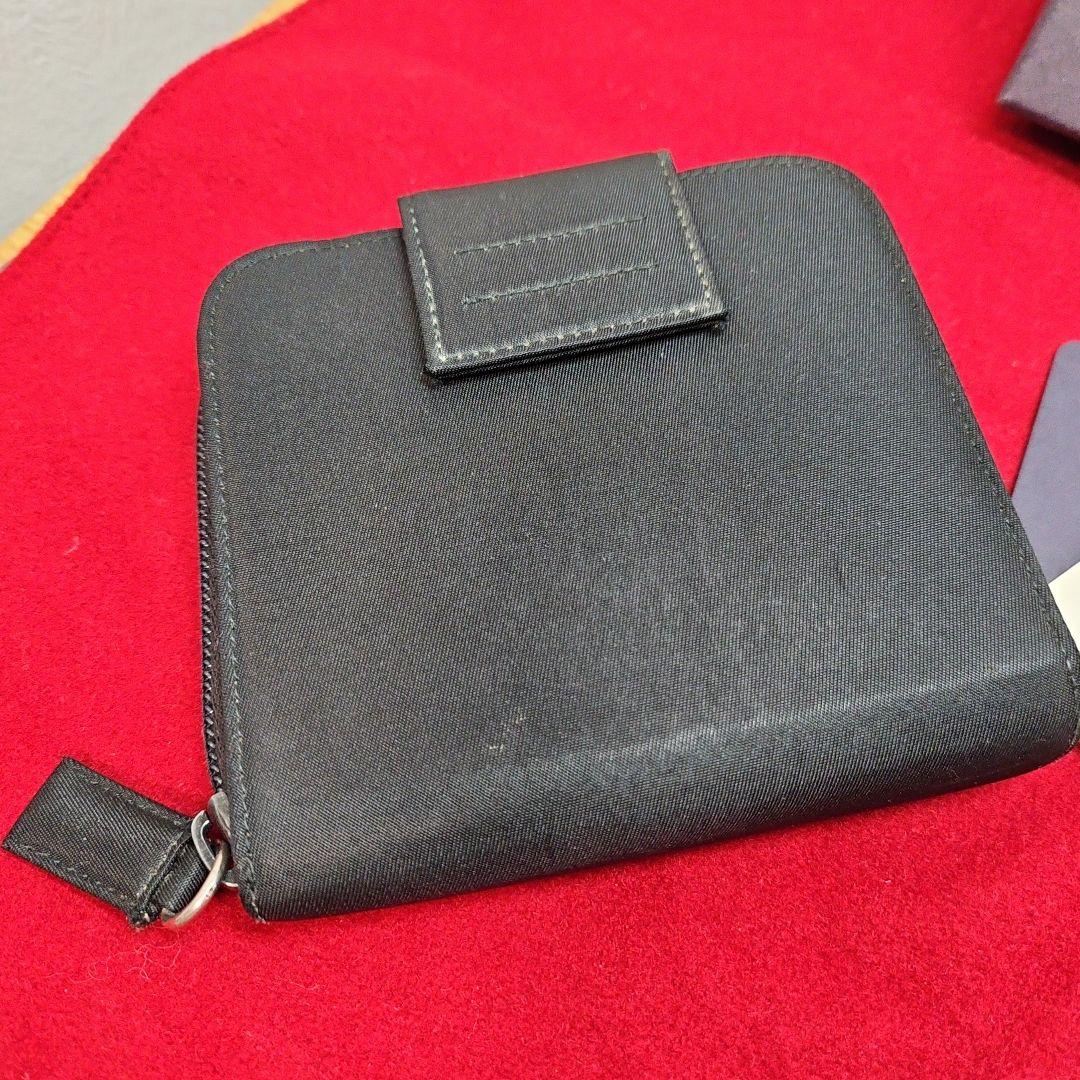 PRADA プラダ 二つ折り財布 ステートナイロン 三角ロゴ ラウンドファスナー