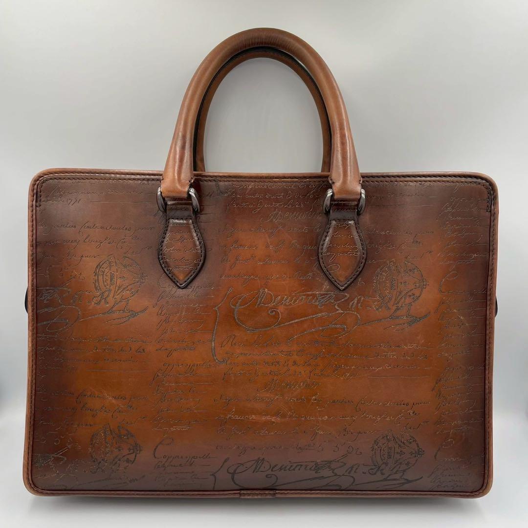 【ベルルッティ】 アンジュール カリグラフィ ブラウン★ビジネスバッグ