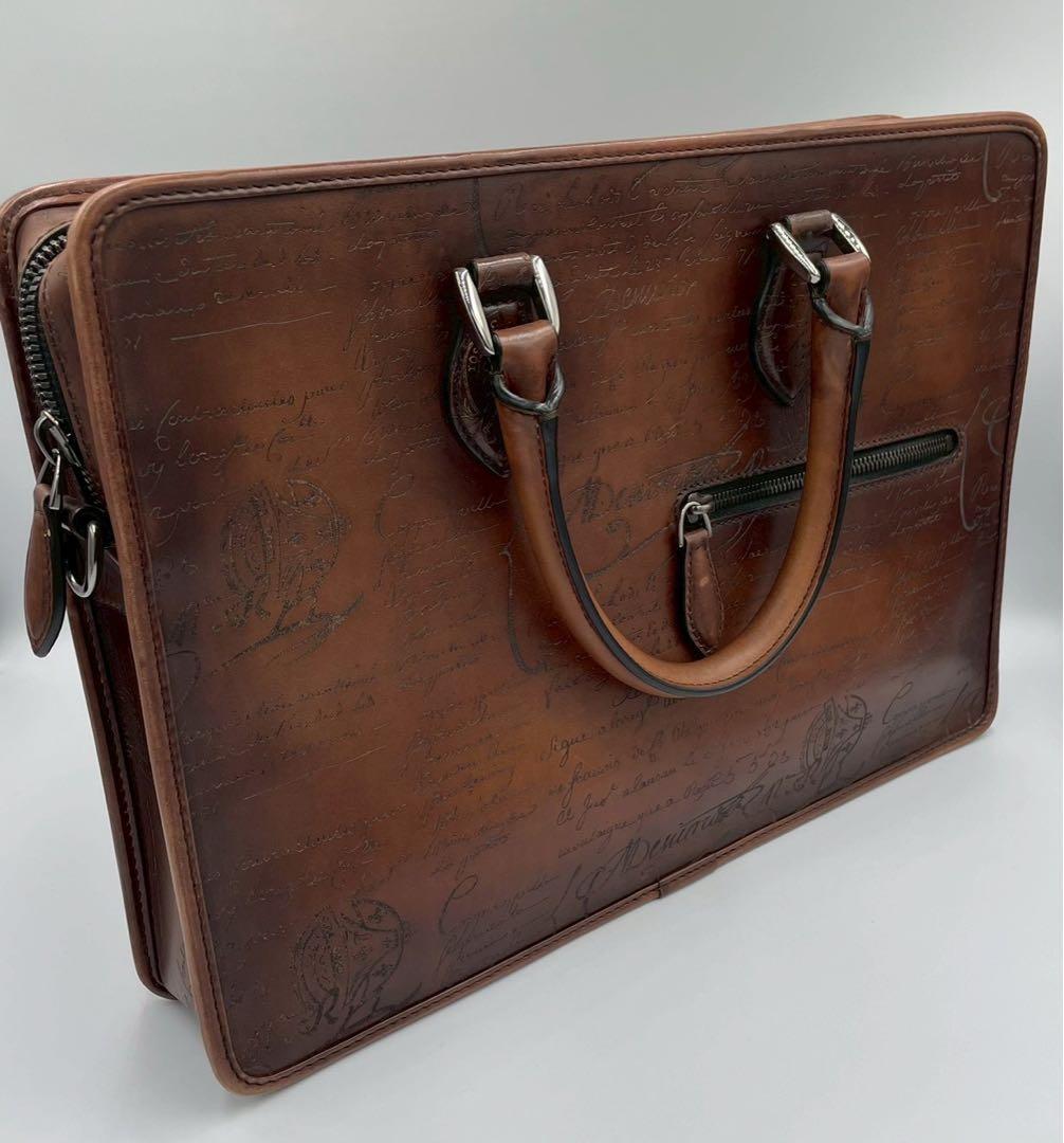 【ベルルッティ】 アンジュール カリグラフィ ブラウン★ビジネスバッグ