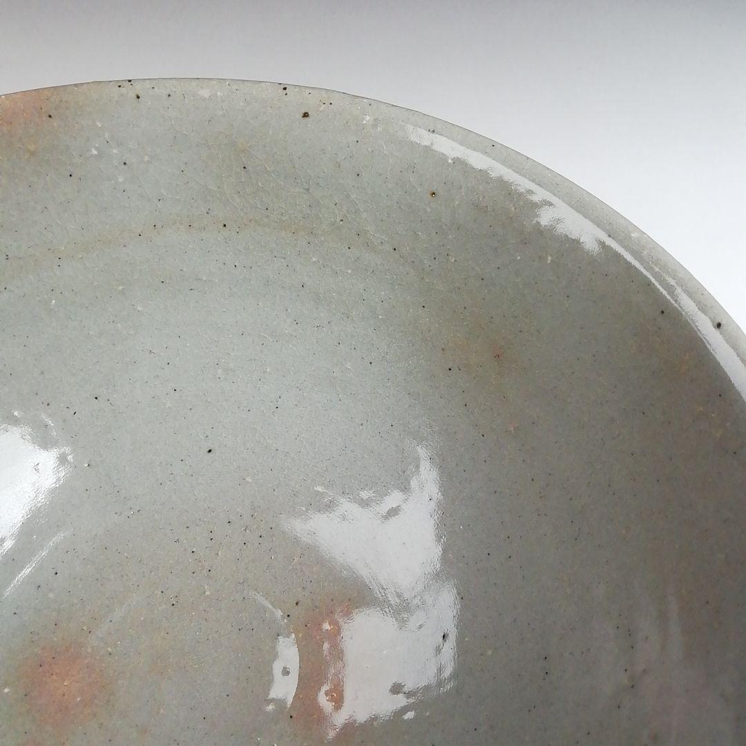 Ｔ８７１　茶碗　『銹絵　草花文』『通次阿山 造』　共箱　抹茶碗　茶道具