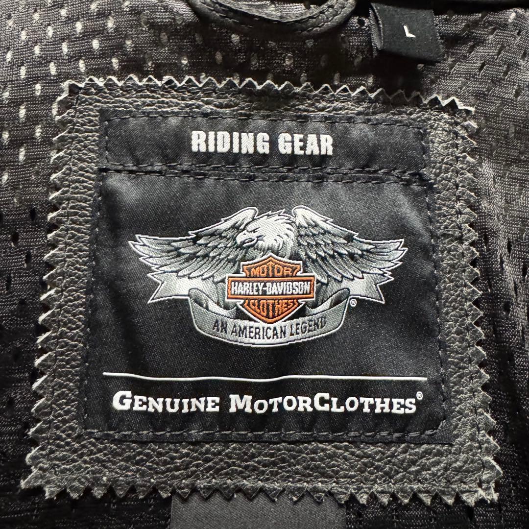 【希少品】harley-davidson L ライダースジャケット　牛革　黒