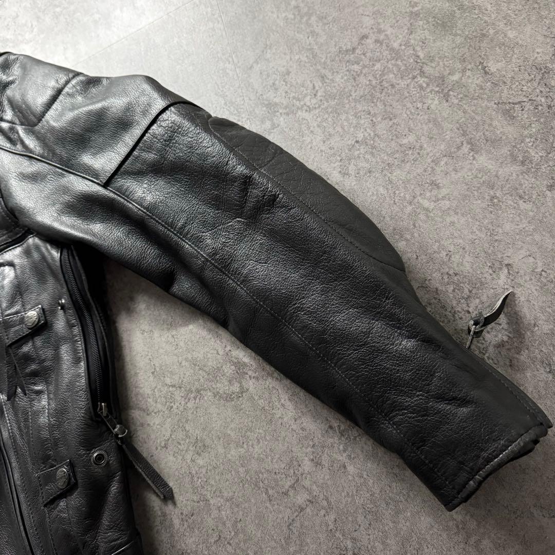 【希少品】harley-davidson L ライダースジャケット　牛革　黒