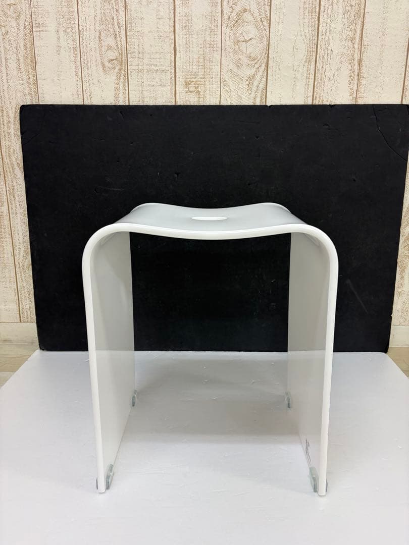 バスチェア　風呂椅子　風呂イス　アクリル　洗面器セット　高さ約40㎝ kuai