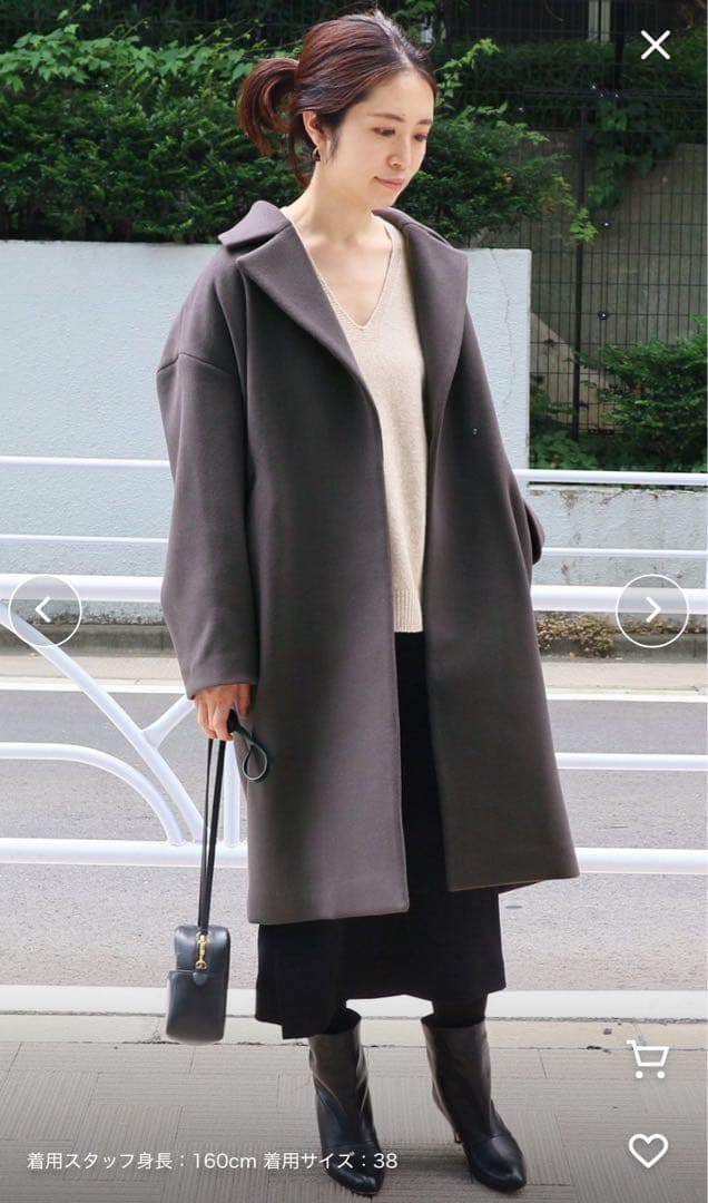 美品✨IENA　オーバーチェスターコート　マンテコ　38　9号　Mサイズ