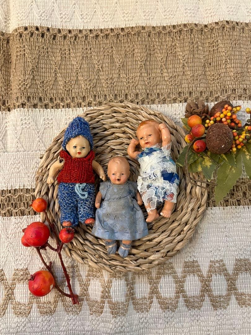ドイツ　アンティーク　ドール　3点セット