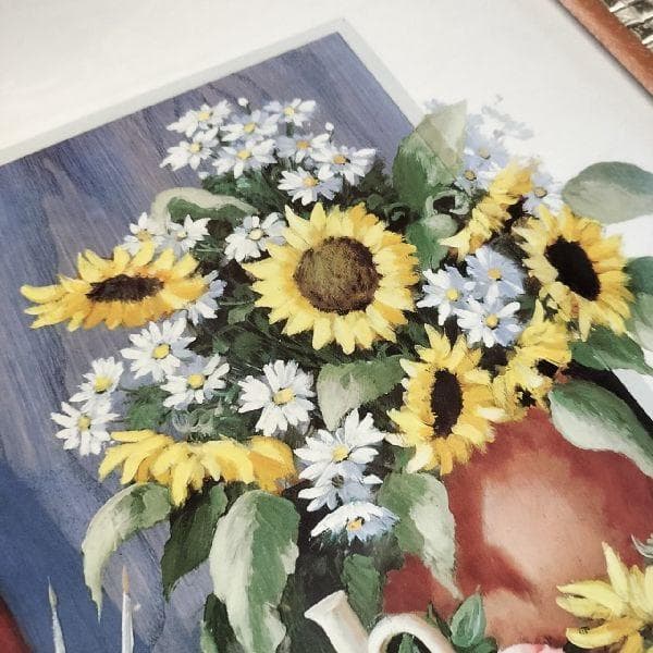 イタリア 大判 額装 アート ポスター 54×100cm フラワー 花 大型