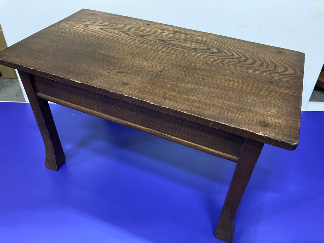 A）レトロ家具 昭和レトロ 古い栓材 ちゃぶ台 テーブル 文机 古美術 骨董