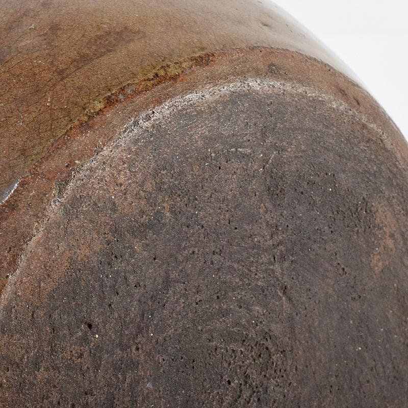 桂又三郎極め　江戸中期　古丹波　白釉花文徳利　V　R7664B