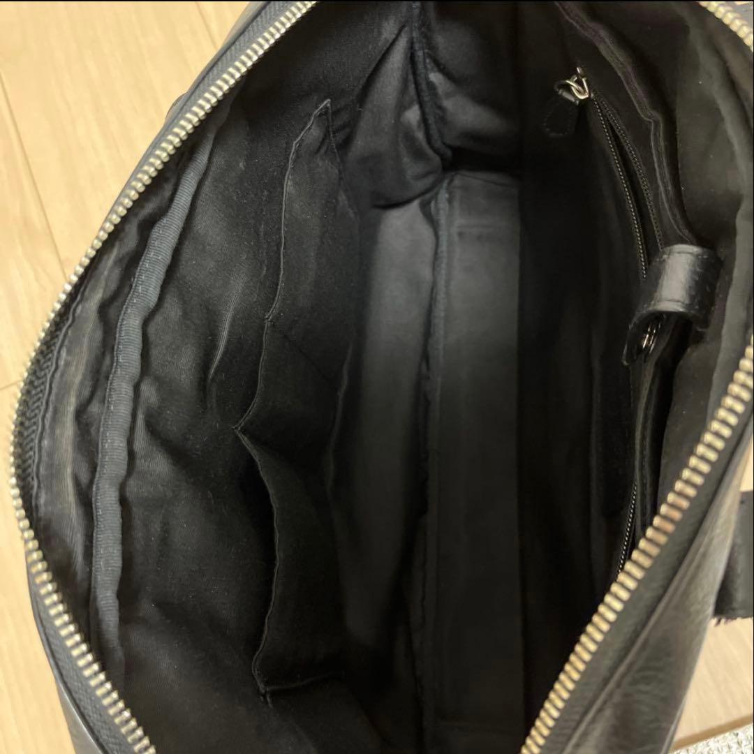 YUMIKORO　coach黒 レザー ビジネスバッグ