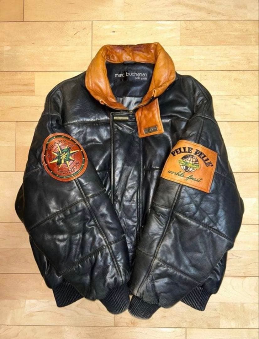 「肉厚」90’s pelle pelle オールレザージャケット