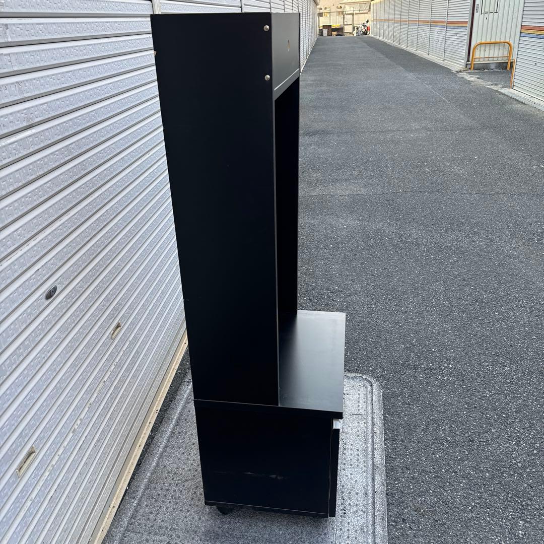 スロット実機スタンド ブラック 収納付 台