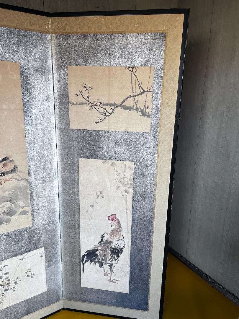 ★直接引き取り限定★屏風　日本画　風景画　詳細不明