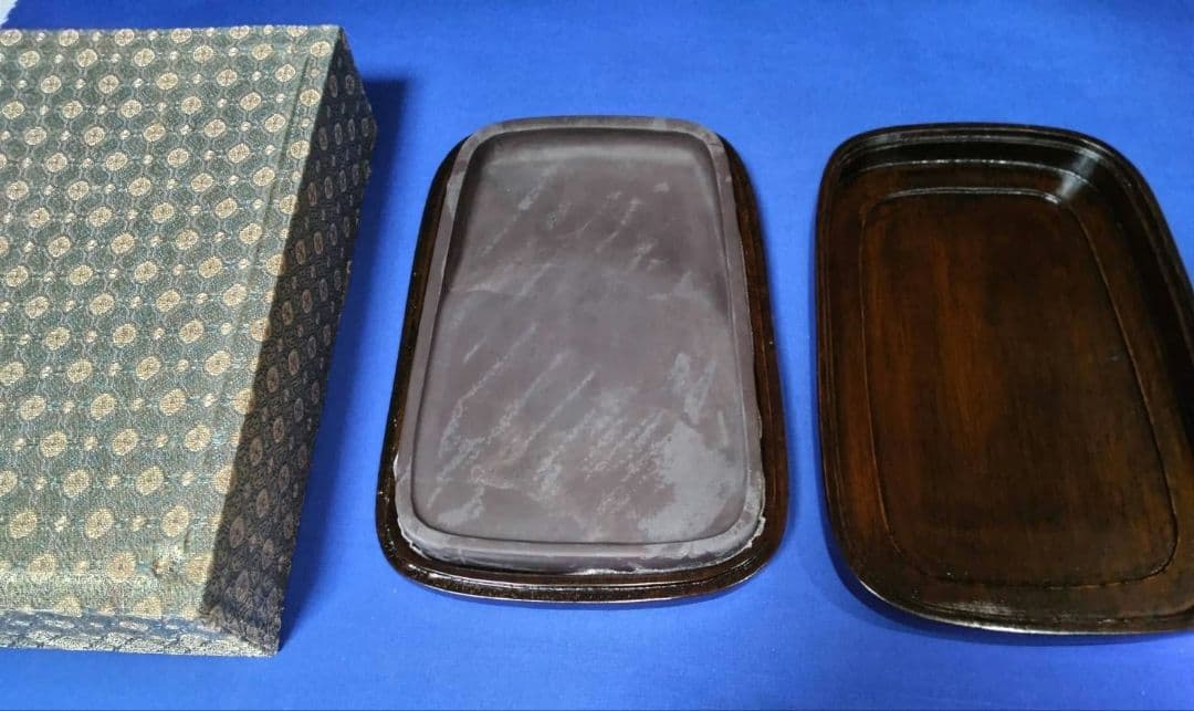 硯　麻子坑先夾長方硯　中国硯